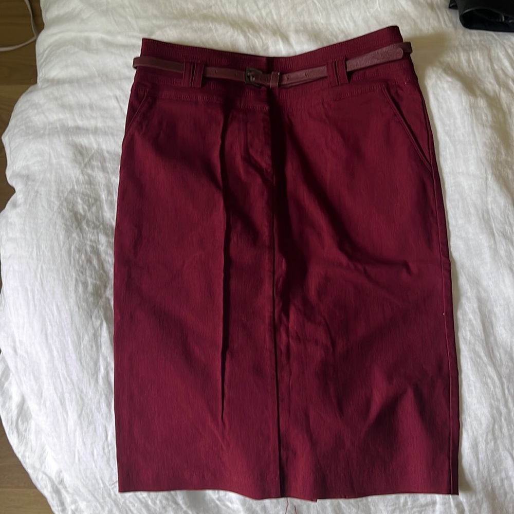 Burgundy Pencil Skirt